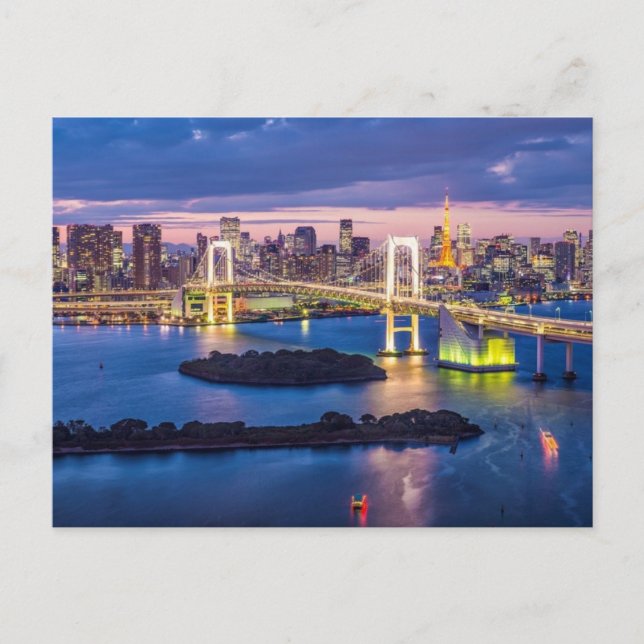 Tokyo at Night Postcard (Front)