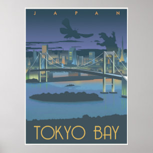 Tokyo Bay at night Poster