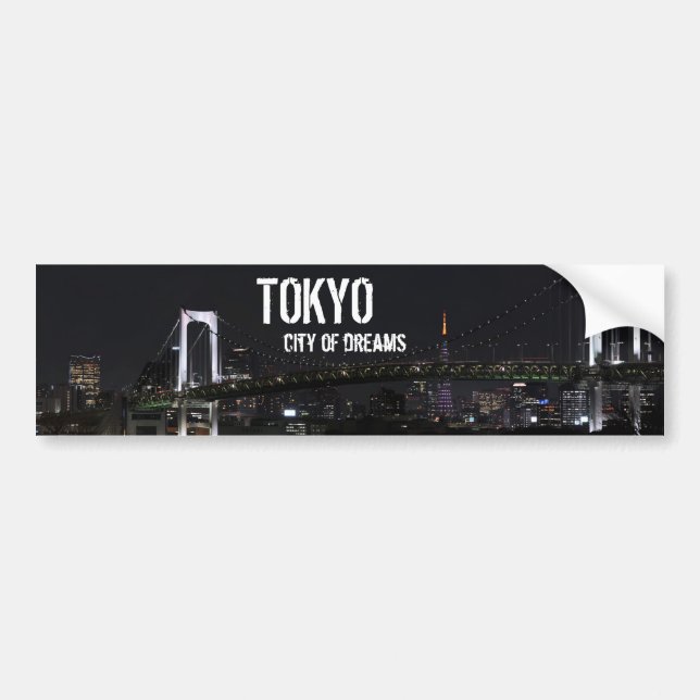 Tokyo by Night Bumper Sticker (Front)