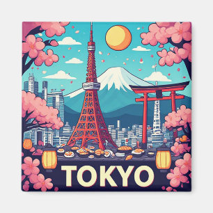 🧲 Tokyo Cherry Blossom Trip Memory Japan 🌸 Magnet