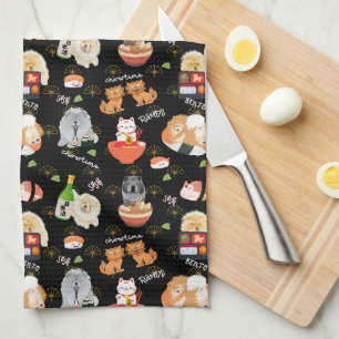 TOKYO CHOWTIME  Chow  Tea Towel