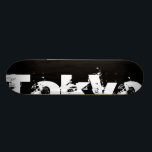Tokyo - Cool Urban Style In Worn Black And White Skateboard<br><div class="desc">Tokyo</div>
