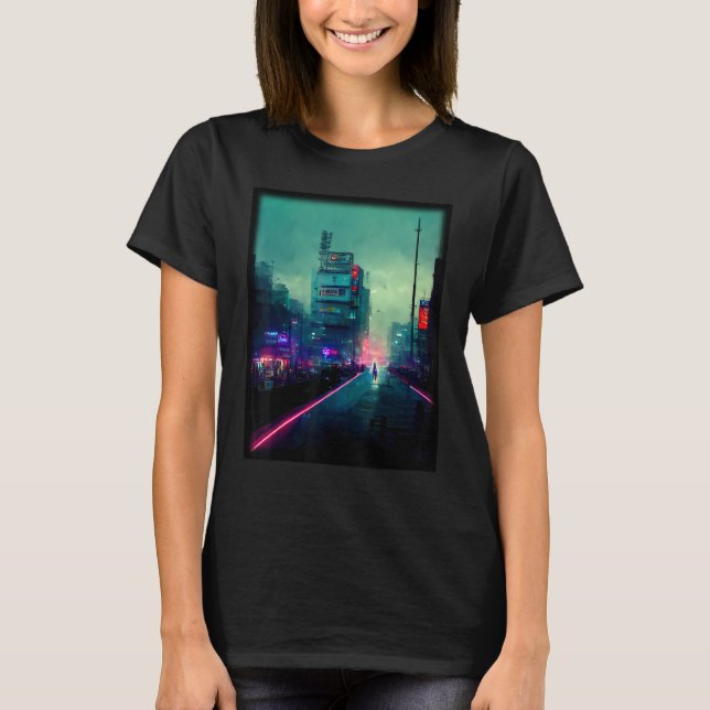 Tokyo Cyberpunks Retro lo fi indie Japan vibe aest T-Shirt (Front)