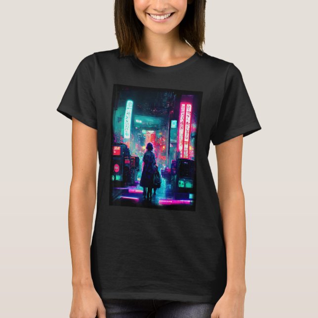 Tokyo Cyberpunks Retro lo fi indie Japan vibe aest T-Shirt (Front)