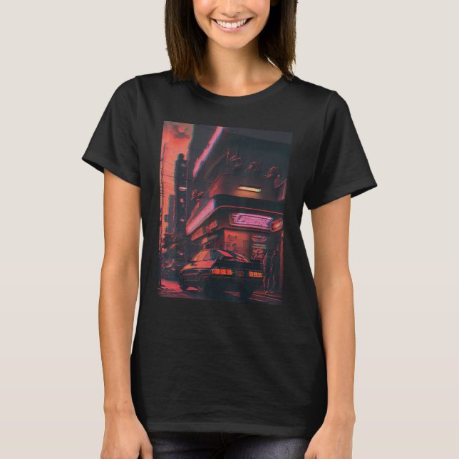 Tokyo Cyberpunks Retro lo-fi indie Japan vibe aest T-Shirt (Front)