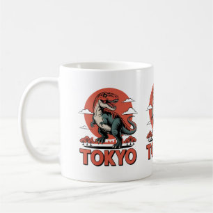 Tokyo Dinosaur – Retro T-Rex Japan Coffee Mug
