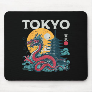 Tokyo Dragon Vintage Asian Japanese Mythical Women Mouse Mat
