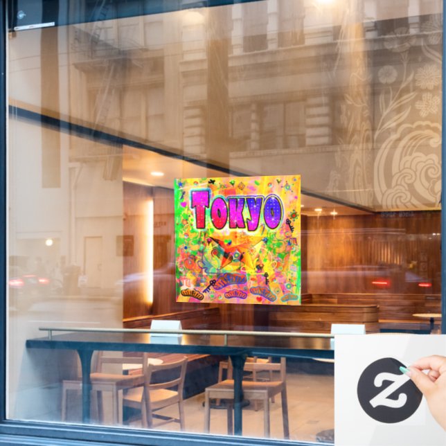 Tokyo Epoch Hour Window Cling (Cafe Window)