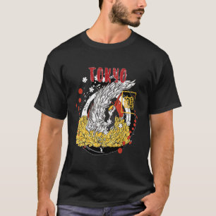 Tokyo Flamingo Bird With Sakura T-Shirt
