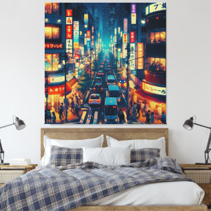 Tokyo in Motion Canvas Print