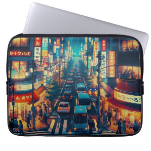 Tokyo in Motion Laptop Sleeve
