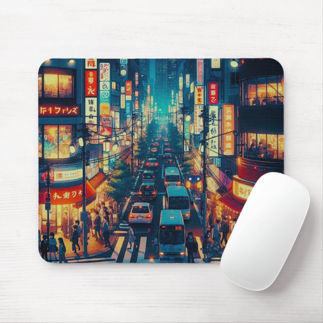 Tokyo in Motion Mouse Mat (With Mouse)