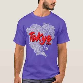 Tokyo Japan City Map T-Shirt