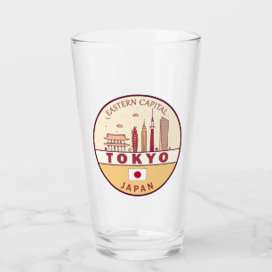Tokyo Japan City Skyline Emblem Glass