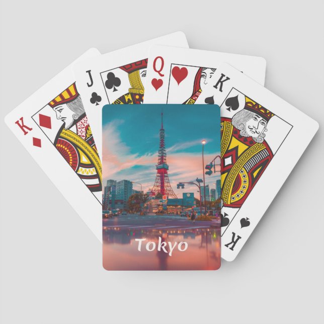 Tokyo Japan City Skytree Playing Cards (Back)