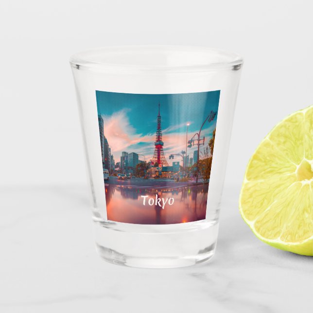 Tokyo Japan City Skytree Shot Glass (Front)