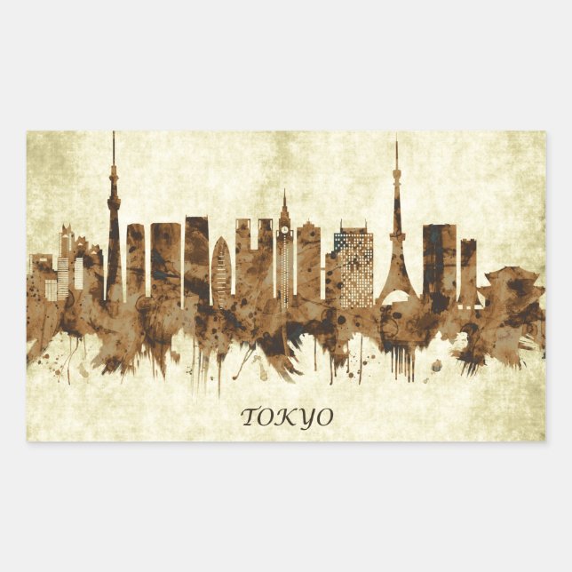 Tokyo Japan Cityscape Rectangular Sticker (Front)