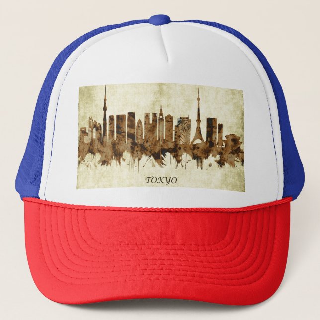 Tokyo Japan Cityscape Trucker Hat (Front)