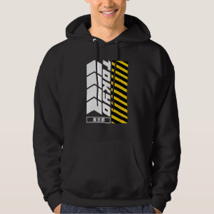 Tokyo Japan Cyberpunk Aesthetic Kanji Hoodie