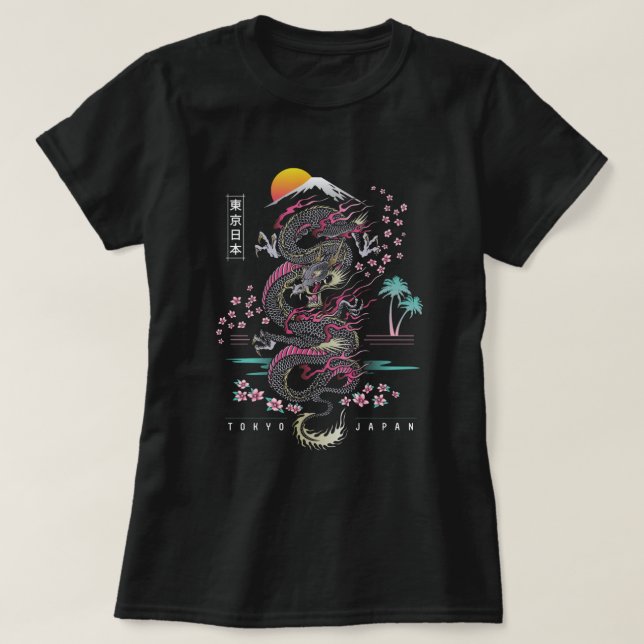 Tokyo Japan Dragon T-Shirt (Design Front)
