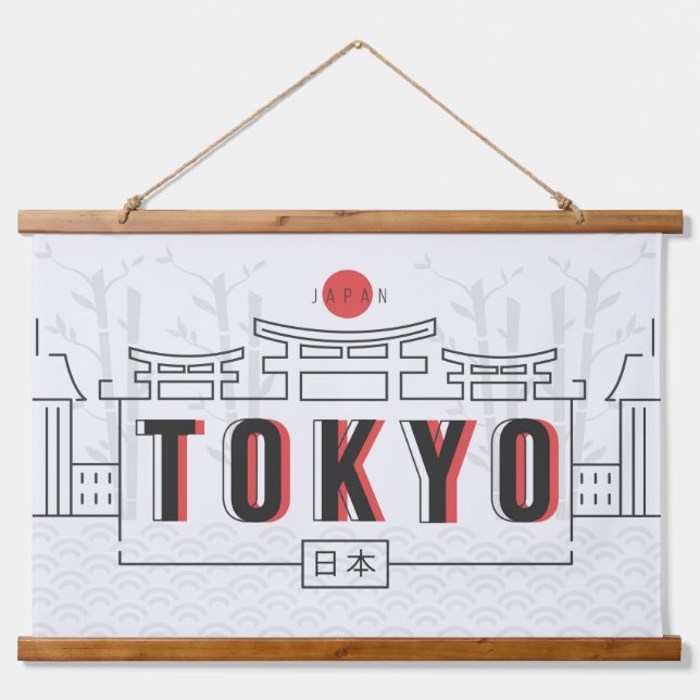 Tokyo Japan Hanging Tapestry (Front)