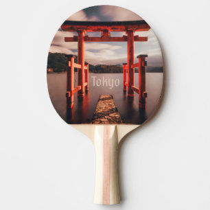 Tokyo Japan Lake Mountains Ping Pong Paddle