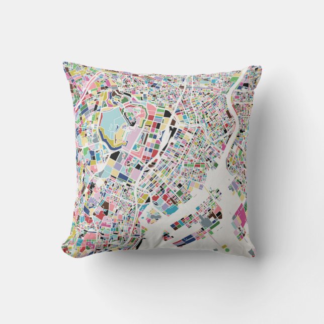 Tokyo Japan Map Cushion (Front)