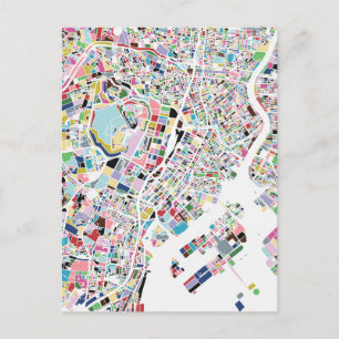 Tokyo Japan Map Postcard