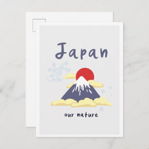 Tokyo Japan Mountain Vintage Travel Postcard