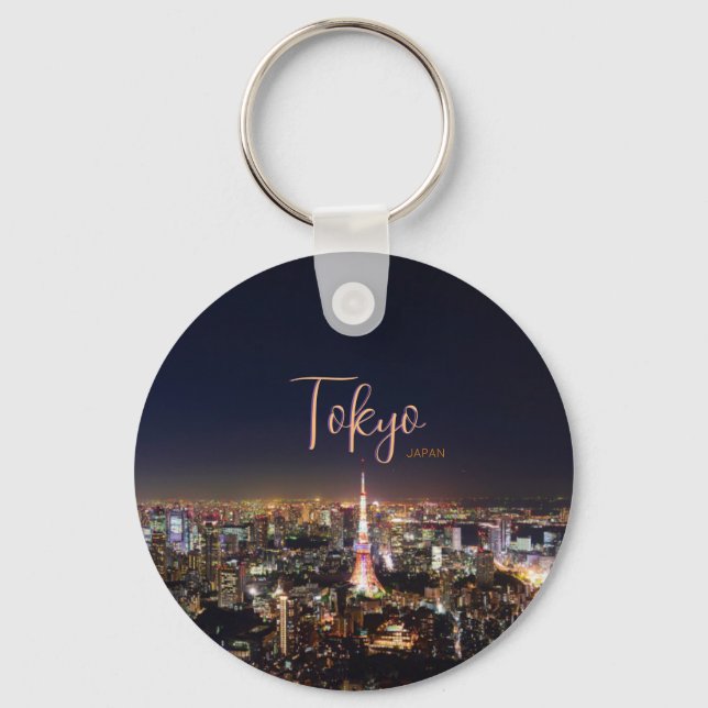Tokyo Japan Personalised Keychain Memento Gift (Front)