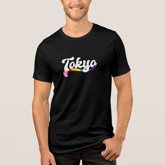 TOKYO JAPAN rainbow gay pride parade LGB rights  Tri-Blend Shirt (Front)