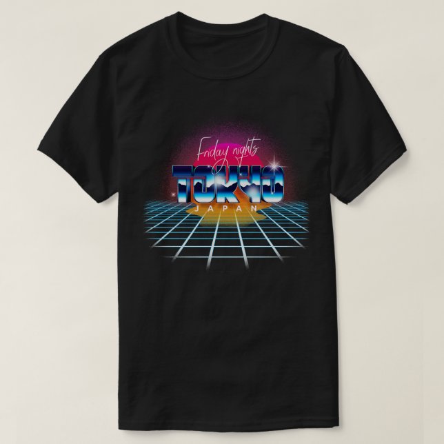 Tokyo Japan Retrowave Outrun  1 T-Shirt (Design Front)