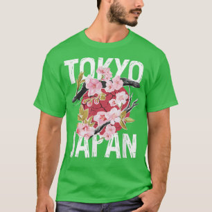 Tokyo Japan Sakura Cherry Blossom On Japan Red Sun T-Shirt