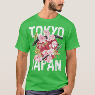 Tokyo Japan Sakura Cherry Blossom On Japan Red Sun T-Shirt