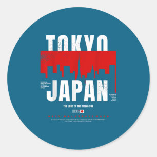 Tokyo Japan The Land Of The Rising Sun Original St Classic Round Sticker