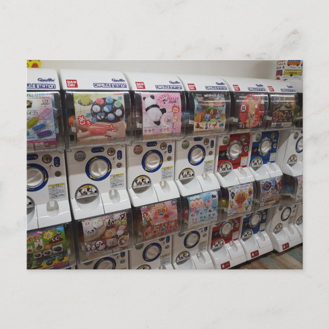 Tokyo Japan Toy Capsule Coin Machiness Photo Postcard (Front)