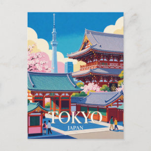 Tokyo Japan Traditional And Modern Travel Postcard