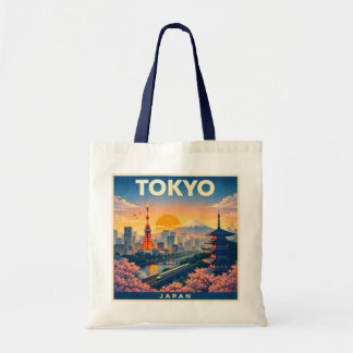 Tokyo Japan Travel Poster Tote Bag