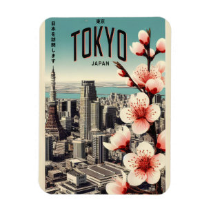 Tokyo Japan travel vintage gifts Magnet