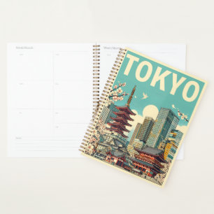 Tokyo Japan travel vintage gifts Planner