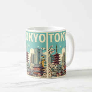 Tokyo Japan travel vintage magnitic card gifts  Coffee Mug