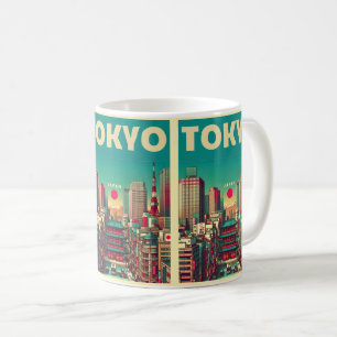 Tokyo Japan travel vintage magnitic card gifts  Coffee Mug