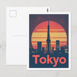 Tokyo Japan Vintage Famous Travel Place Postcard