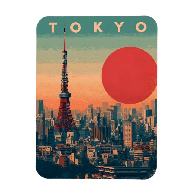 Tokyo Japan vintage Magnet (Vertical)