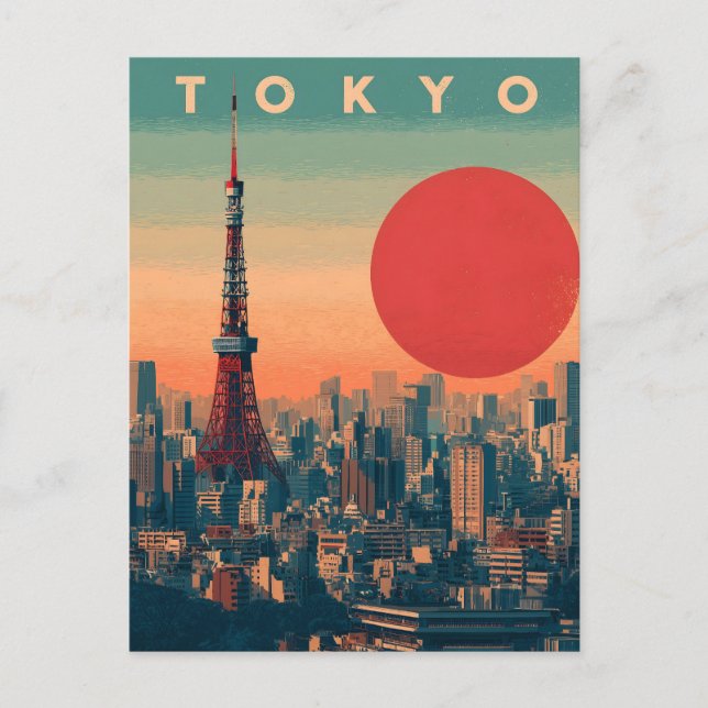Tokyo Japan vintage Postcard (Front)