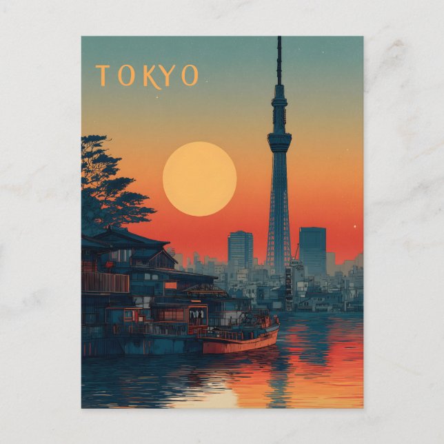Tokyo Japan vintage Postcard (Front)