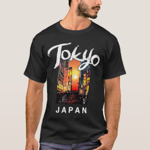Tokyo Japan Vintage Sunset Retro Travel T-Shirt