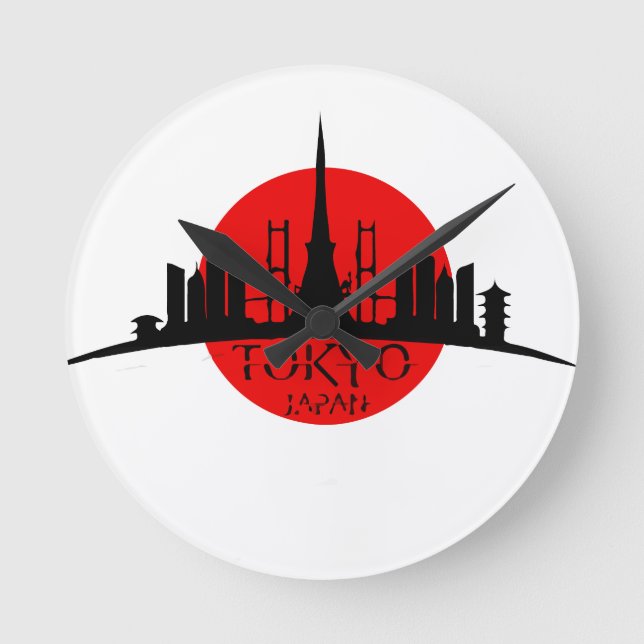 Tokyo Landmark Round Clock (Front)