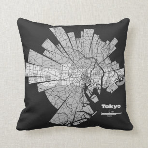Tokyo Map Pillow