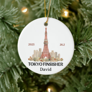 Tokyo Marathon 2025, Marathon Finisher Gift Ceramic Tree Decoration